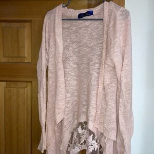 Lacey blush cardigan